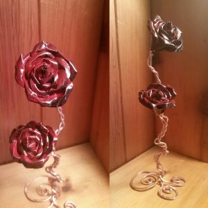 Handcrafted Roses. made from upcycled aluminum and copper